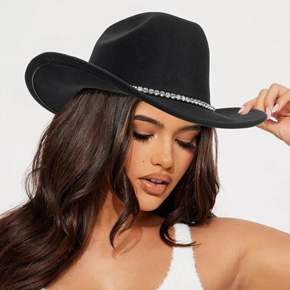 Classic black western hat